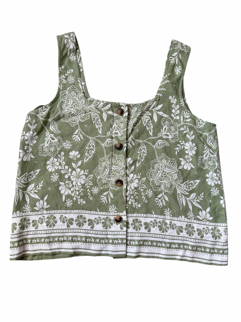 LC Lauren Conrad Square Neck Reversible Button-Back Tank NWT Size Large - Picture 3 of 5